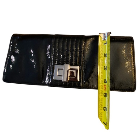 KOOBA Black Patent Leather  Clutch with Silver Accent - Picture 5 of 5